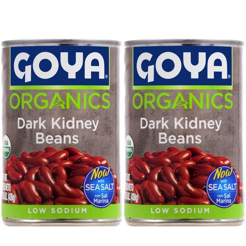 Goya Foods Organic Dark Red Kidney Beans, 15.5 Ounce (Pack Of 2)