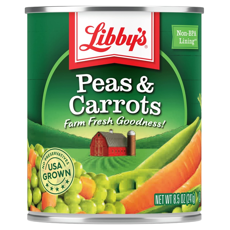 Libby’S Peas & Carrots | Deliciously Sweet, Vibrantly Orange Diced Carrots & Succulent Green Sweet Peas | Grown & Made In Usa |