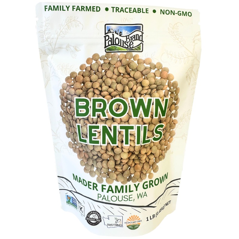 Non-Gmo Project Verified Brown Lentils | Certified Glyphosate Residue Free | 1 Lb Pouch | 100% Non-Irradiated | Kosher Parve | U