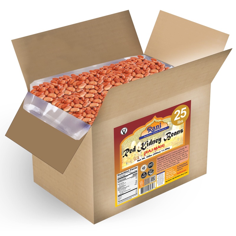 Rani Red Kidney Beans, Light 400Oz (25Lbs) 11.36Kg Bulk Box ~ All Natural | Vegan | Gluten Friendly | Non-Gmo | Kosher | Raj Mah