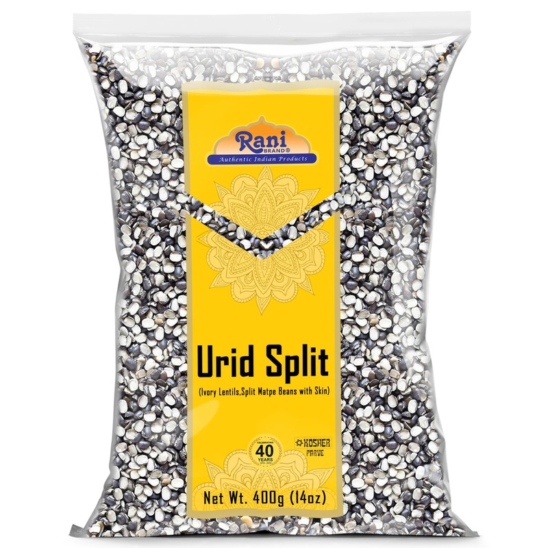 Rani Urid/Urad Split Chilka (Split Matpe Beans With Skin) Indian Lentils 14Oz (400G) ~ All Natural | Gluten Friendly | Non-Gmo |