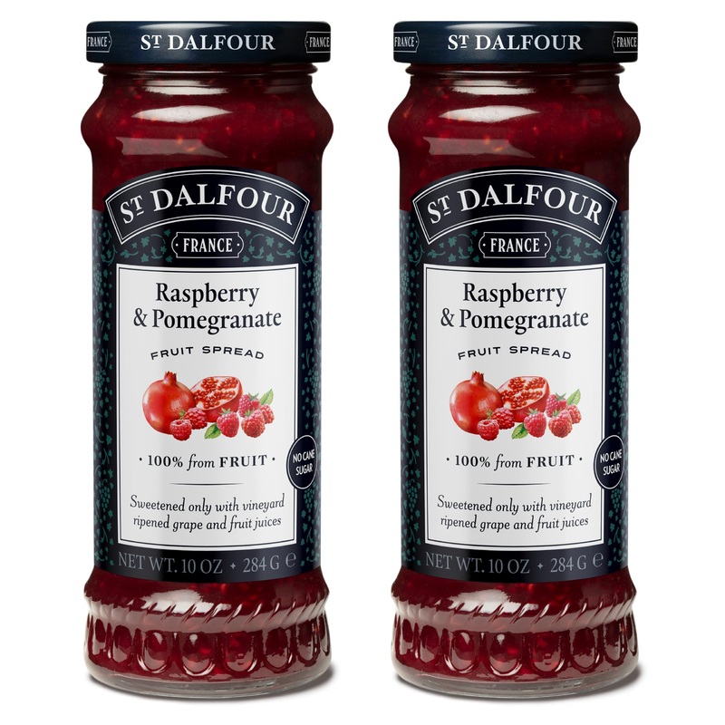 St. Dalfour Raspberry & Pomegranate Fruit Spread – 10Oz – 100% From Fruit, No Artificial Ingredients, Non-Gmo, No Cane Sugars, A