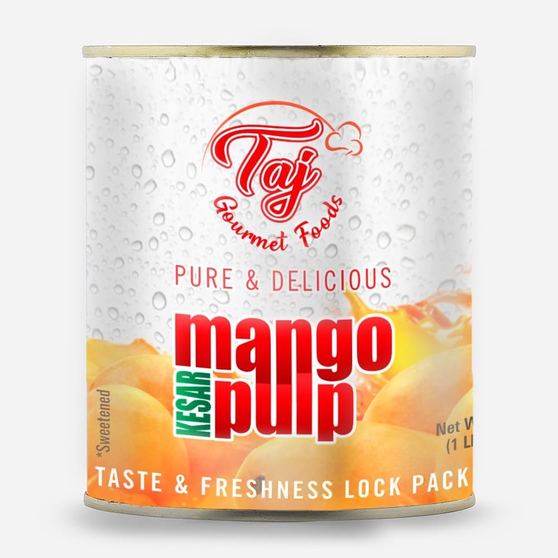 Taj Kesar Mango Pulp Puree | Great For Lassi Shake | 30-Ounce (850G)
