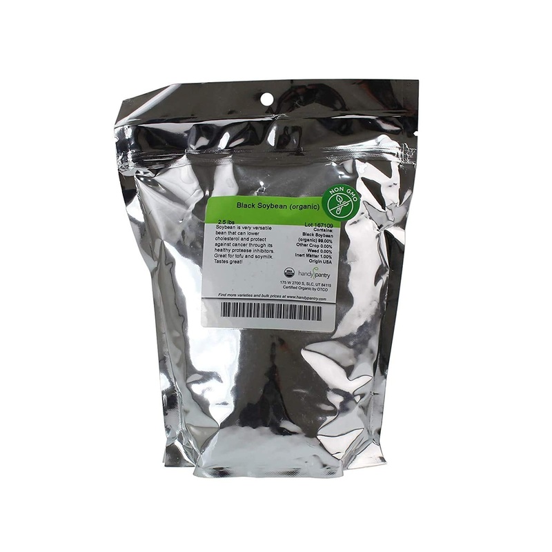 2.5 Lb Non-Gmo Organic Black Soy Beans (Soya Bean) – Dry Organic Soybeans For Organic Dried Tofu, Soybean Milk, Soybean Sprouts,