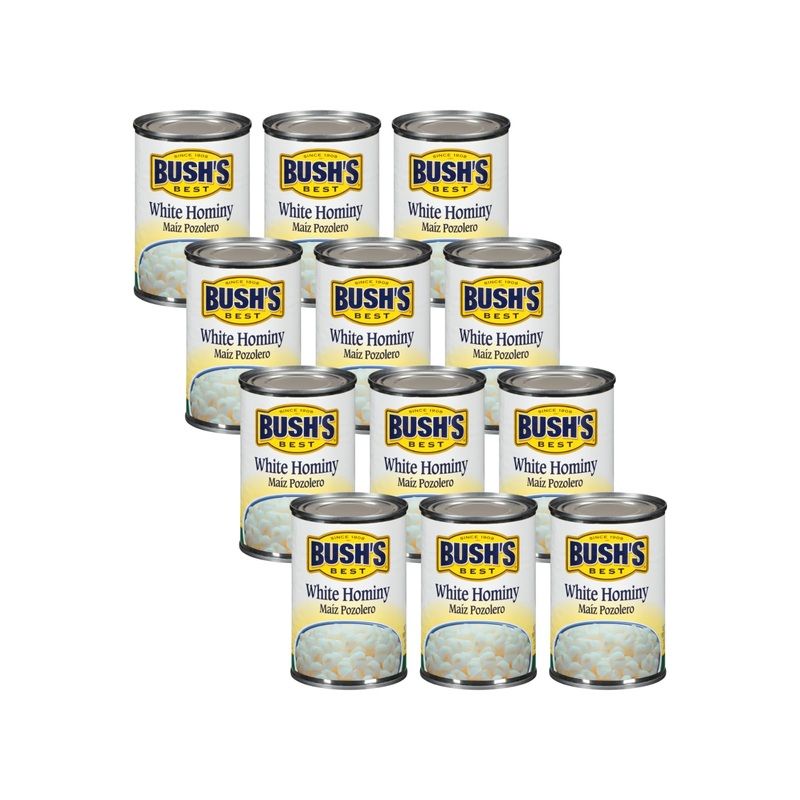 Bush’S Best Baked Beans, White Hominy, 15.5 Oz (Pack Of 12)