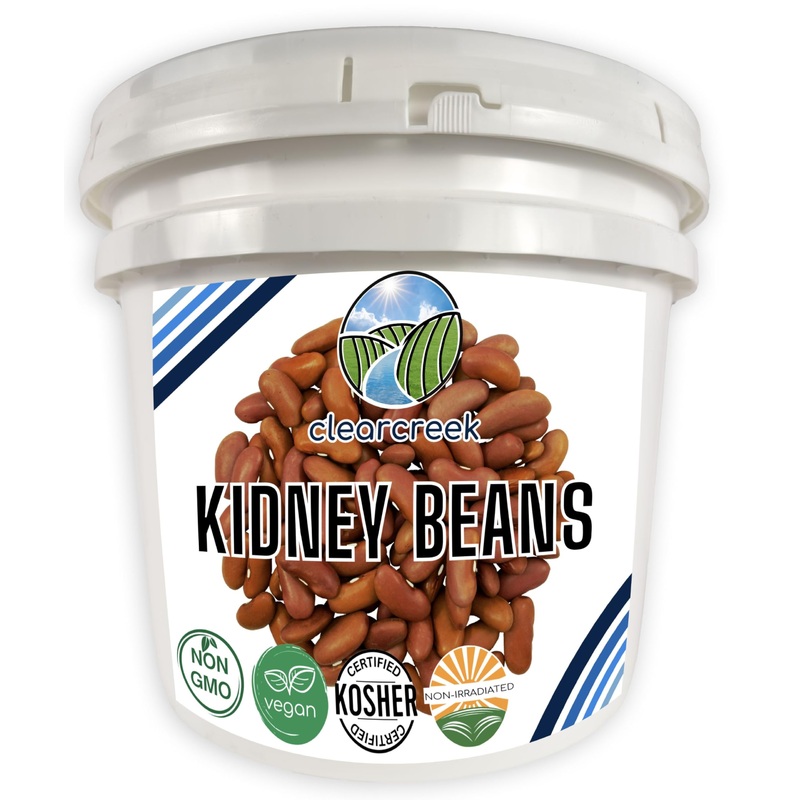 Certified Glyphosate Residue Free Kidney Beans Grown In Washington | 25 Lbs Emergency Food | Non-Gmo | Kosher | Vegan | Non-Irra