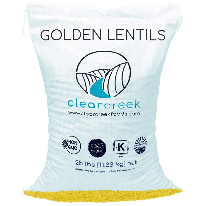 Certified Glyphosate Residue Free Yellow Lentils Grown Montana | 25 Lbs | Non-Gmo | Non-Irradiated (Will Sprout) | Kosher