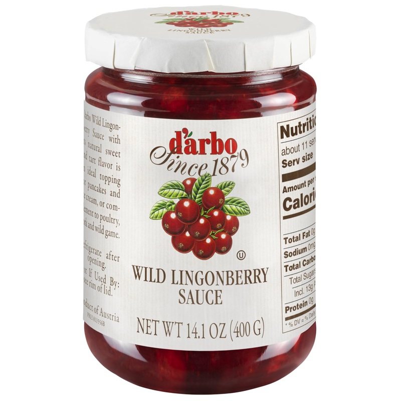 D’Arbo Premium Wild Lingonberry Sauce 14.1 Oz (Pack Of 6) | Made With Only The Finest Wild Lingonberries | 60% Fruit Content | D