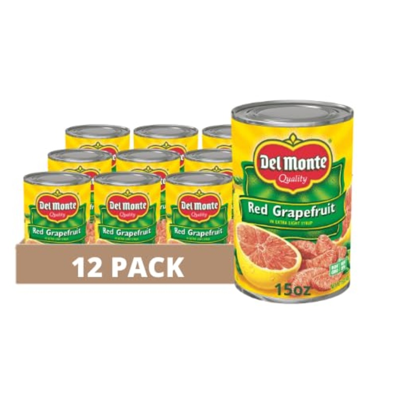 Del Monte Red Grapefruit Sections In Light Syrup, 15 Oz. Can (Pack Of 12)