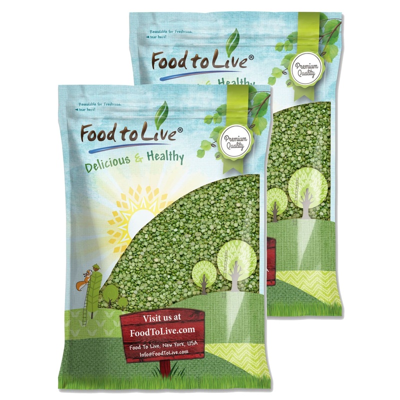 Food To Live Green Split Peas, 18 Pounds – Dried, Vegan, Kosher, Bulk. Easy To Cook. Rich In Protein, Fiber, Essential Minerals.