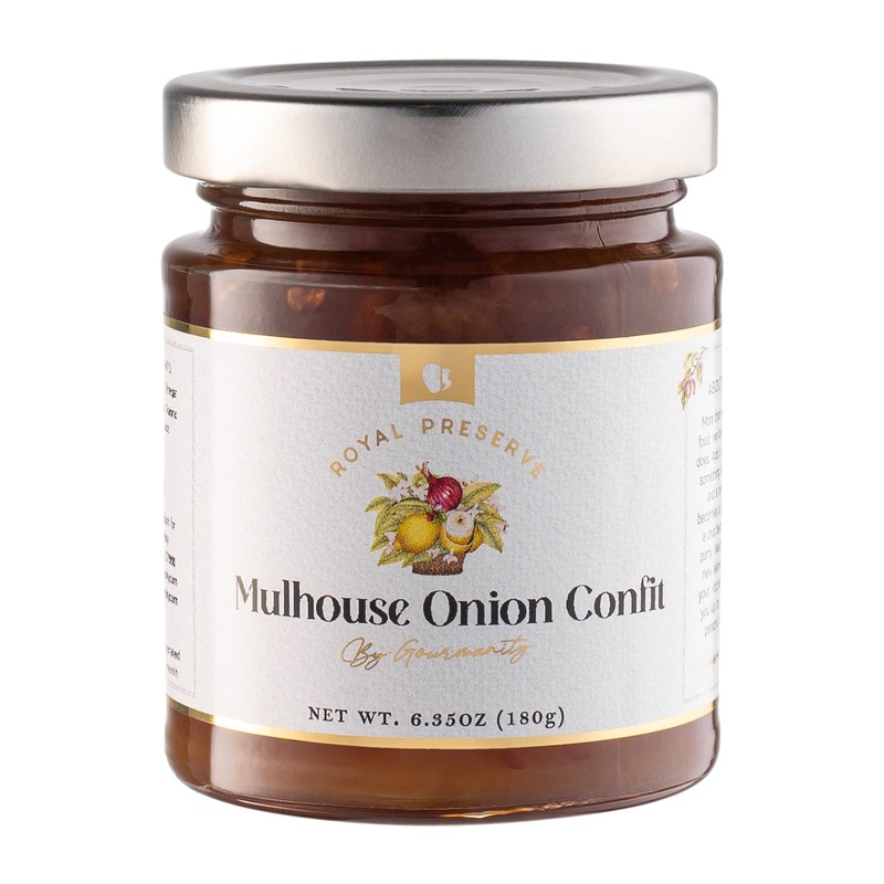 Gourmanity Mulhouse Onion Jam, Sweet & Savoury Taste, Serve With Burgers, Grilled Meat And Fish, All Natural, Non-Gmo, Product O