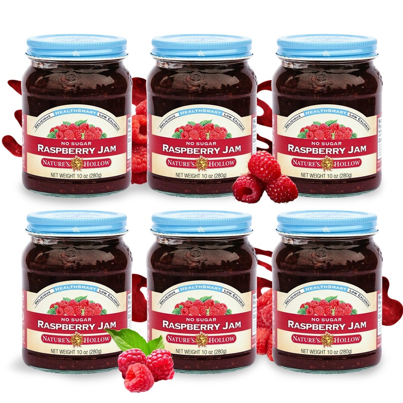 Nature’S Hollow Raspberry Jam: Sugar Free Jam And Preserves, Low Cal, Non Gmo, Keto Jam, Vegan, Gluten Free, And Diabetic Friend