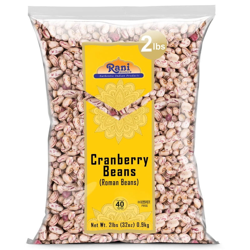 Rani Cranberry Beans (Roman Beans) 32Oz (2Lbs) 908G ~ All Natural | Vegan | Gluten Friendly | Non-Gmo | Kosher | Product Of Usa
