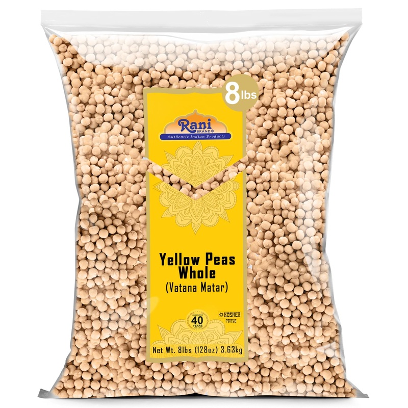 Rani Yellow Peas Whole, Dried (Vatana, Matar) 128Oz (8Lbs) 3.63Kg Bulk ~ All Natural | Vegan | Kosher | Gluten Friendly | Produc