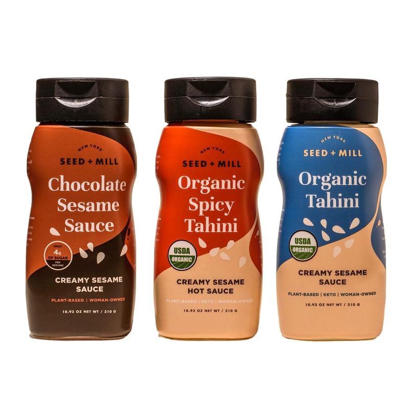 Seed + Mill – Tahini Sauce – Squeezy Trio – Vegan, Kosher, Keto, Paleo, Gluten Free – Silky Smooth Texture – Great In Hummus, Dr
