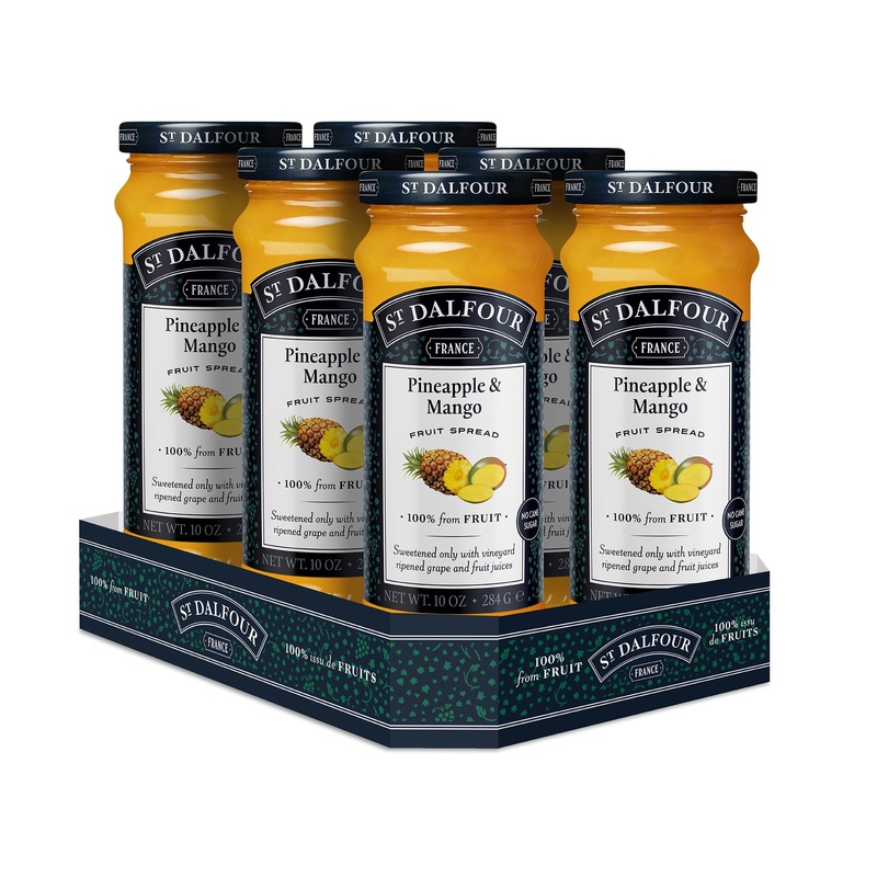 St. Dalfour Pineapple & Mango Fruit Spread – 10Oz – 100% From Fruit, No Artificial Ingredients, Non-Gmo, No Cane Sugars, All Nat