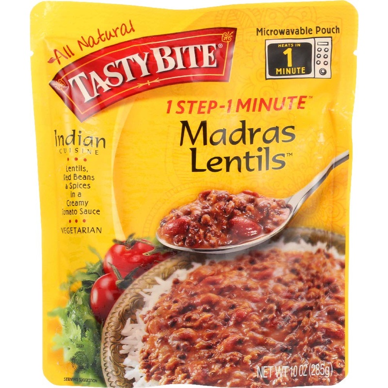 Tasty Bite Hot & Spicy Madras Lentils, Natural, 10 Oz, Pack Of 6