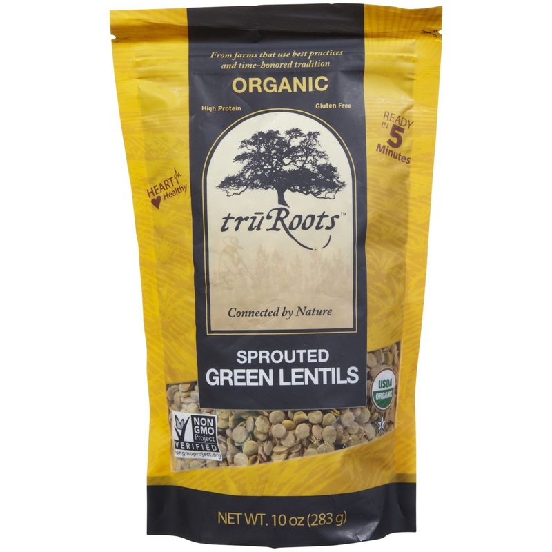 Truroots – Organic Sprouted Green Lentils, 10 Ounces