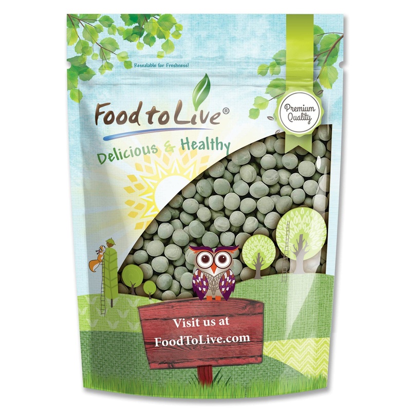 Whole Dried Green Peas, 2.5 Pounds – Green Vatana, Sproutable, Vegan, Kosher, Bulk. Pre-Soak Needed. Rich In Protein, Fiber, Pot