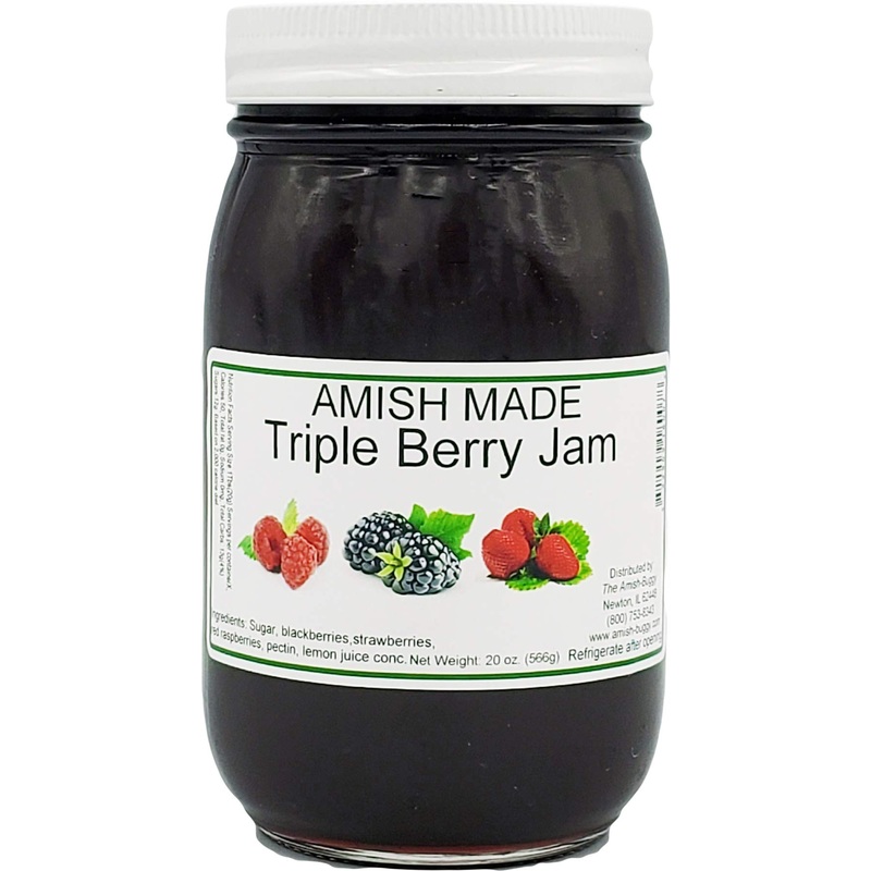 Amish Triple Berry Jam – Two 18 Oz Jars