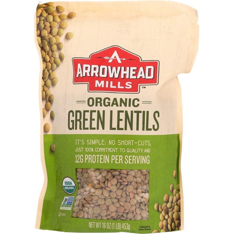 Arrowhead Mills Organic Green Lentils, 16-Ounce Bags (Pack Of 6)