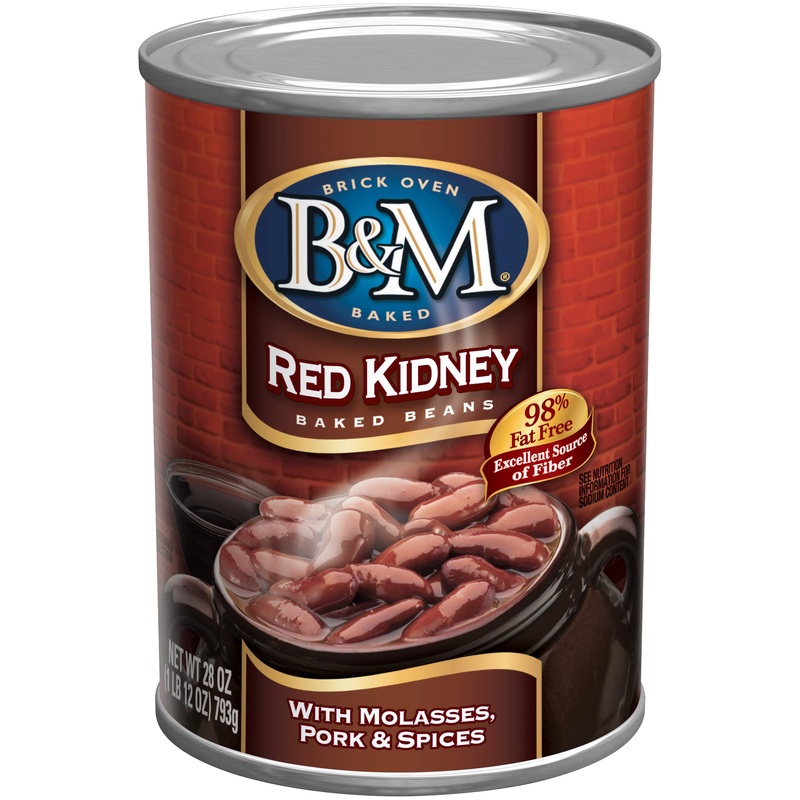 B&M Baked Beans, Red Kidney, 28 Ounce (Pack of 12) – High-Quality Canned Beans for Delicious Meals and Snacks