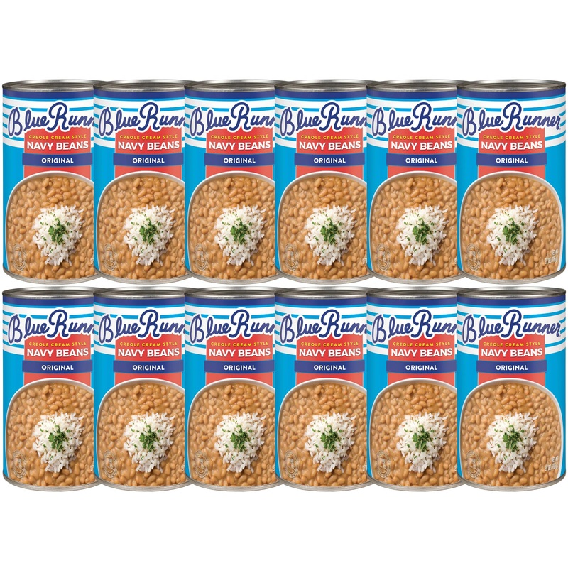 Blue Runner Creole Cream Style Navy Beans 27 Ounce (Pack Of 12)