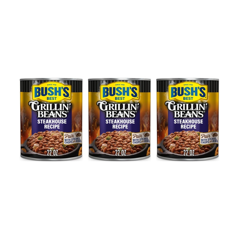 Bush’S Steakhouse Recipe Grillin’ Beans, 22 Oz (Pack Of 3)