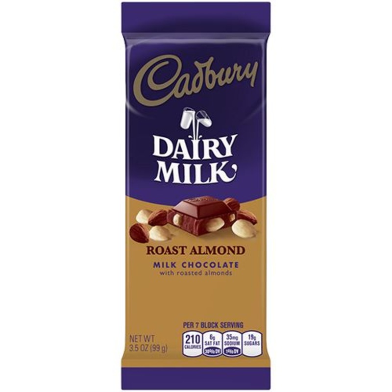 Cadbury Dairy Milk Roast Almond Milk Chocolate Bar 3.5 oz.