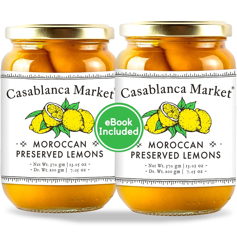 Casablanca Market Moroccan Preserved Lemons – Authentic Moroccan Preserved Lemons In Jar – Whole Non-Gmo Preserved Lemon – Prese