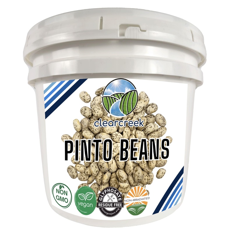 Certified Glyphosate Residue Free Pinto Beans | 25 Lbs | Emergency Food | Non-Gmo | Kosher