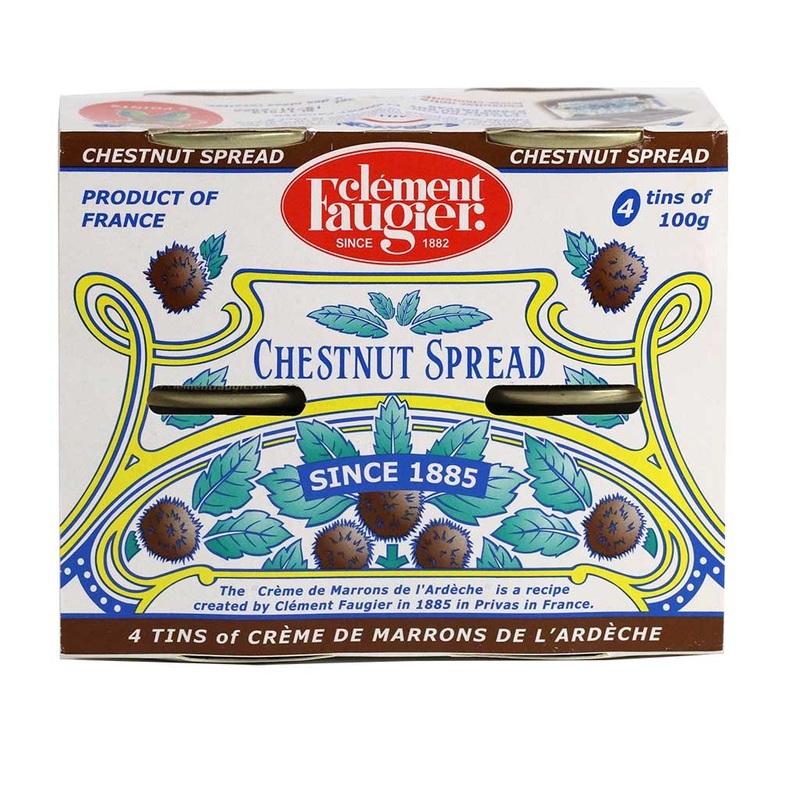 Clement Faugier Chestnut Spread Creme De Marrons Mini Cans – 4 X 3.5Oz