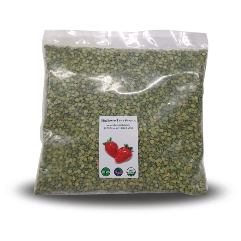 Green Split Peas 5 Pounds Usda Certified Organic Non-Gmo Bulk, Product Of Usa, Mulberry Lane Farms