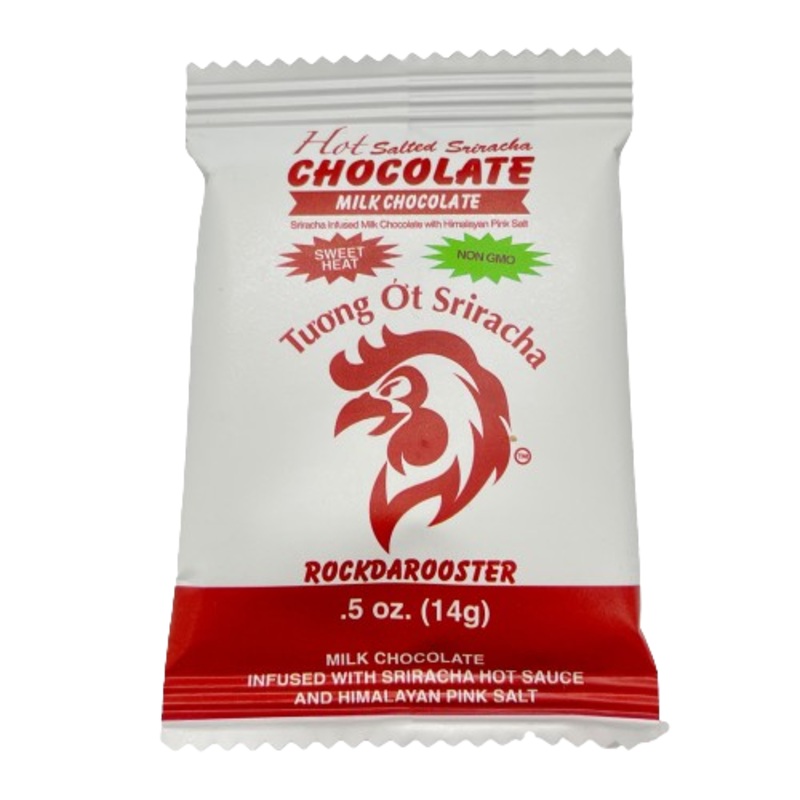 Hot Salted Sriracha Chocolate 36% Milk Chocolate .5 oz.