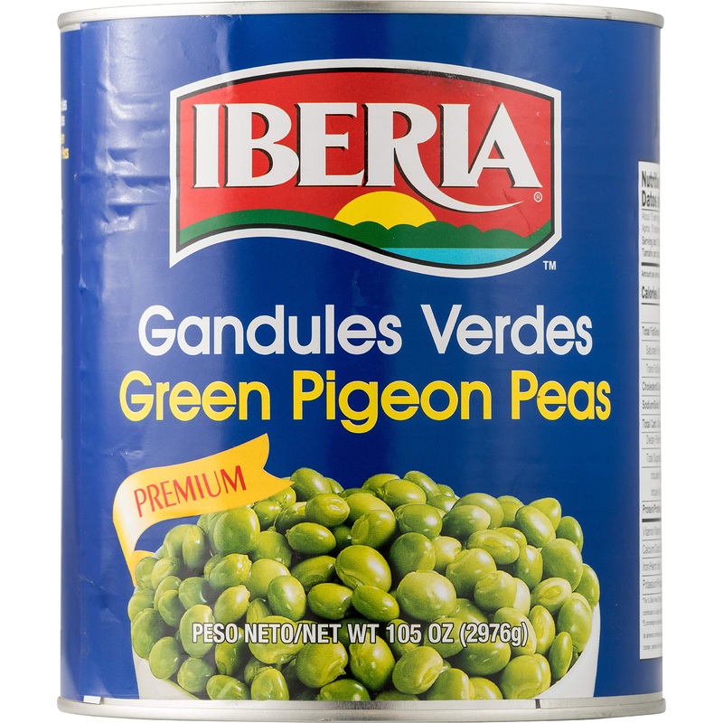 Iberia Green Pigeon Peas, 105 Oz