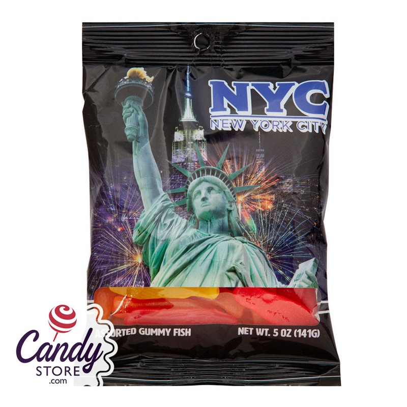 NYC Souvenir Liberty Firework 5oz Digibag With Assorted Fish – 24ct