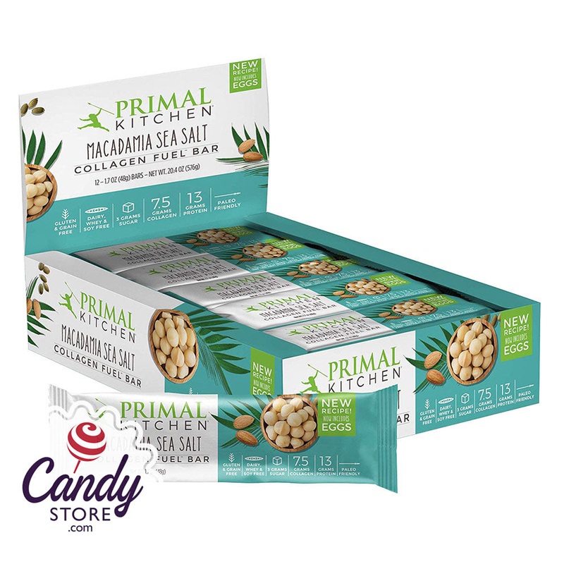 Primal Kitchen Macadamia Sea Salt Collagen Fuel Bar 1.7oz – 12ct
