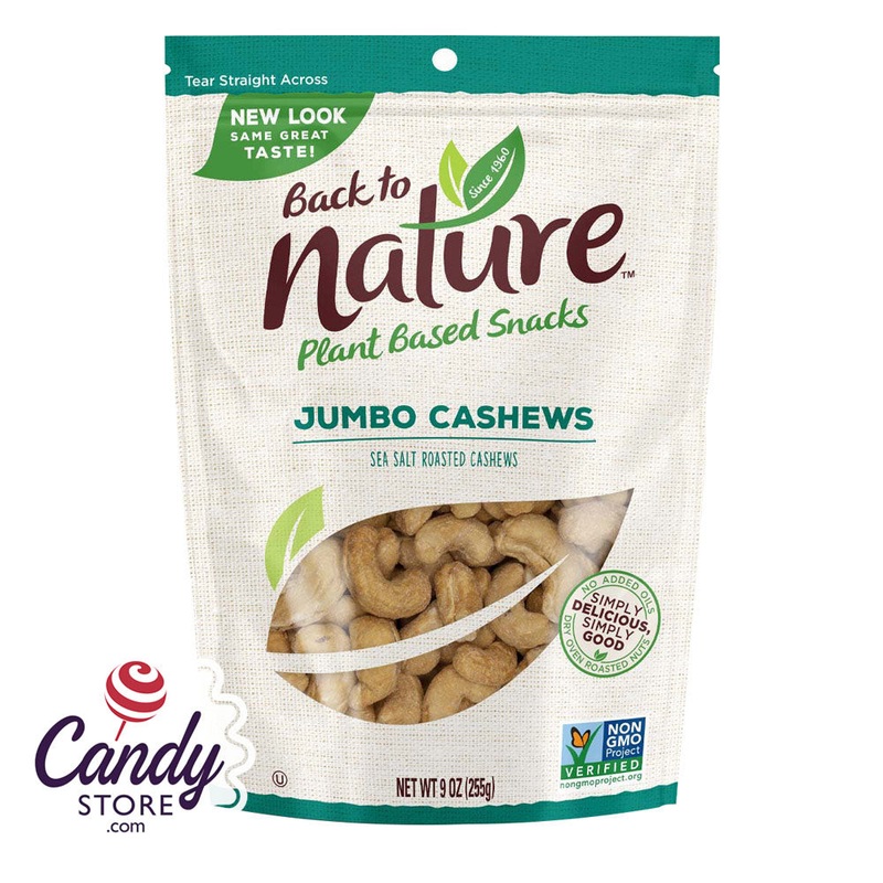 Back To Nature Jumbo Cashews 9oz Pouch – 9ct