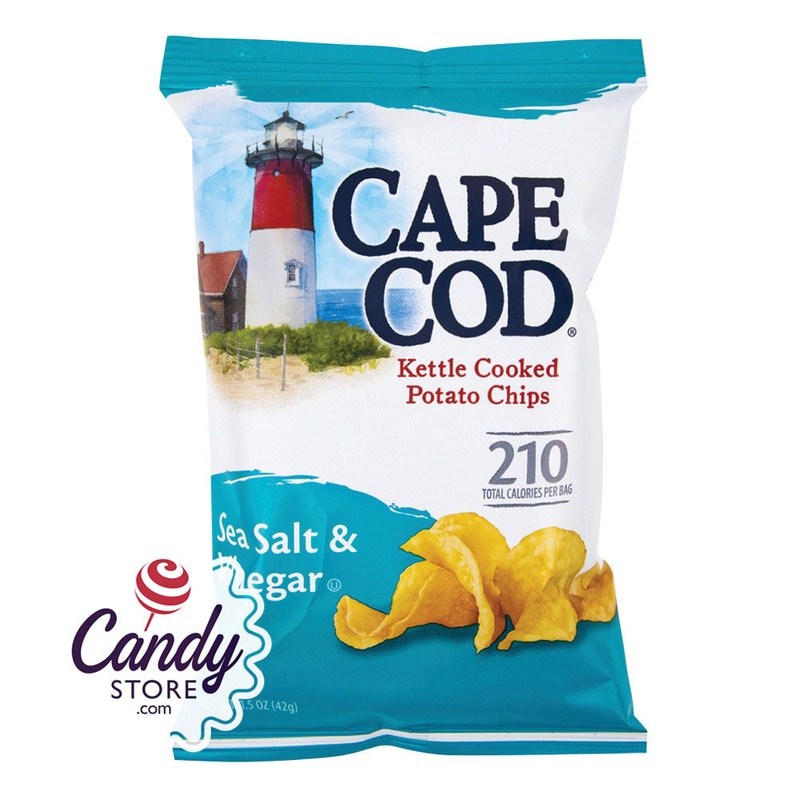 Cape Cod Chips Sea Salt & Vinegar 2oz Peg Bags – 24ct