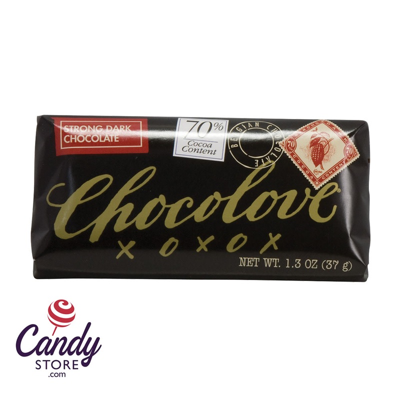 Chocolove Xoxo 70% Strong Dark Chocolate Mini Bars – 12ct