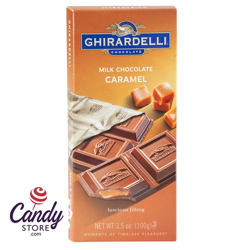 Ghirardelli Prestige Milk Chocolate Caramel 3.5oz Bar – 12ct