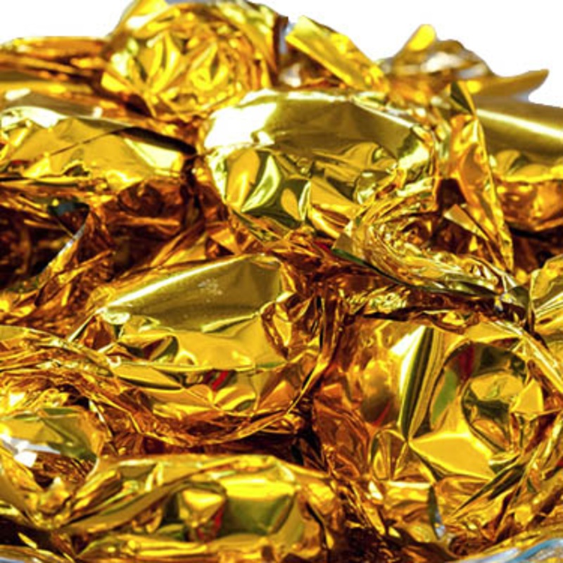 Gold Foil Orange Hard Candy – 5lb