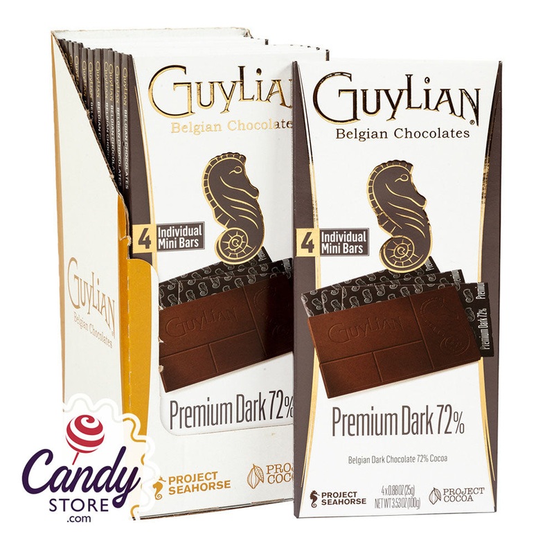 Guylian Premium Dark 72% 3.53oz Bar – 12ct