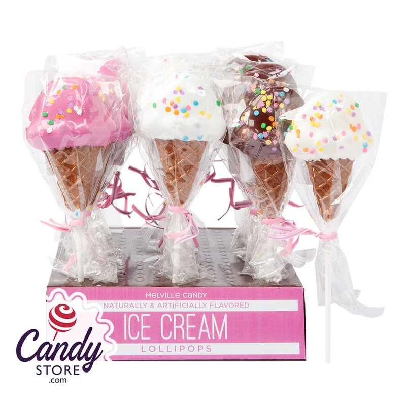 Ice Cream Cone Lollipop 1oz – 24ct