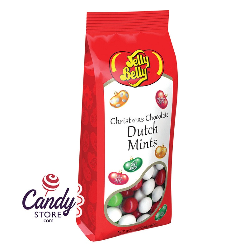 Jelly Belly Christmas Chocolate Dutch Mints 6oz Bags – 12ct