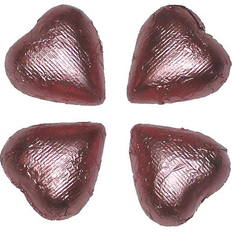 Light Pink Foil Hearts – 10lb Bulk