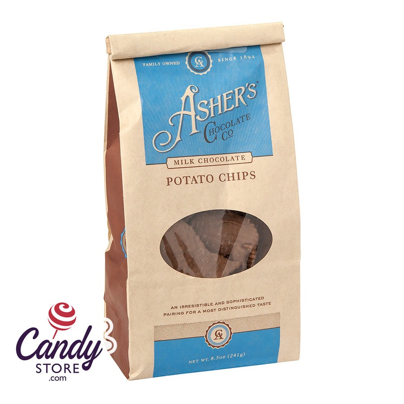 Milk Chocolate Potato Chips by Asher’s – 12ct Bags