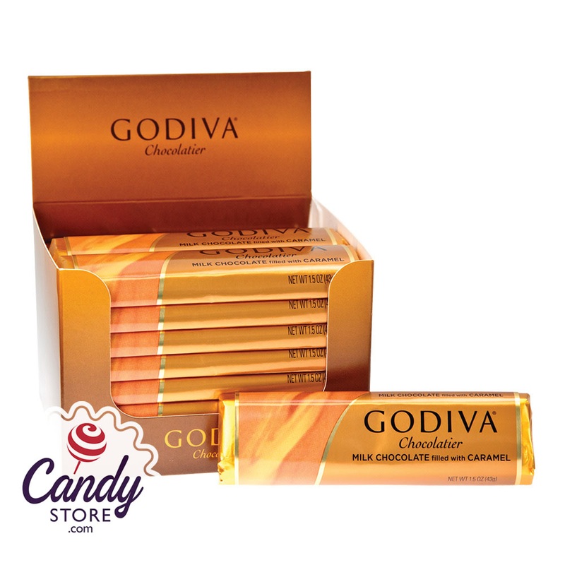 Milk Godiva Chocolate Filled With Caramel 1.5oz Bar – 24ct