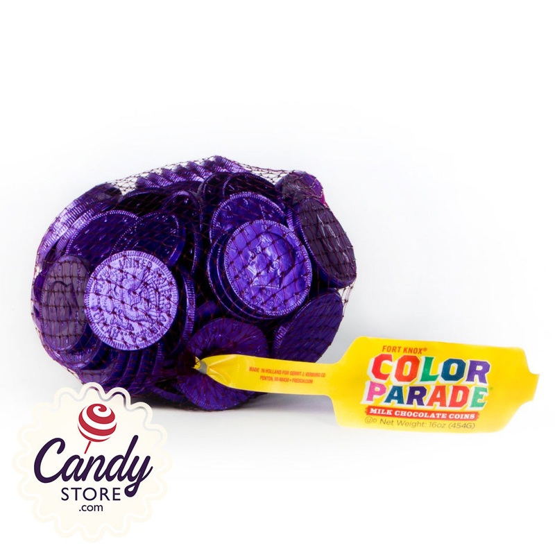 Purple Chocolate Coins Fort Knox 1.5-inch – 1lb