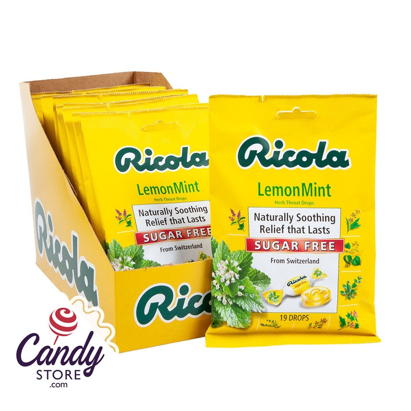 Ricola No Sugar Lemon Mint Bags – 12ct